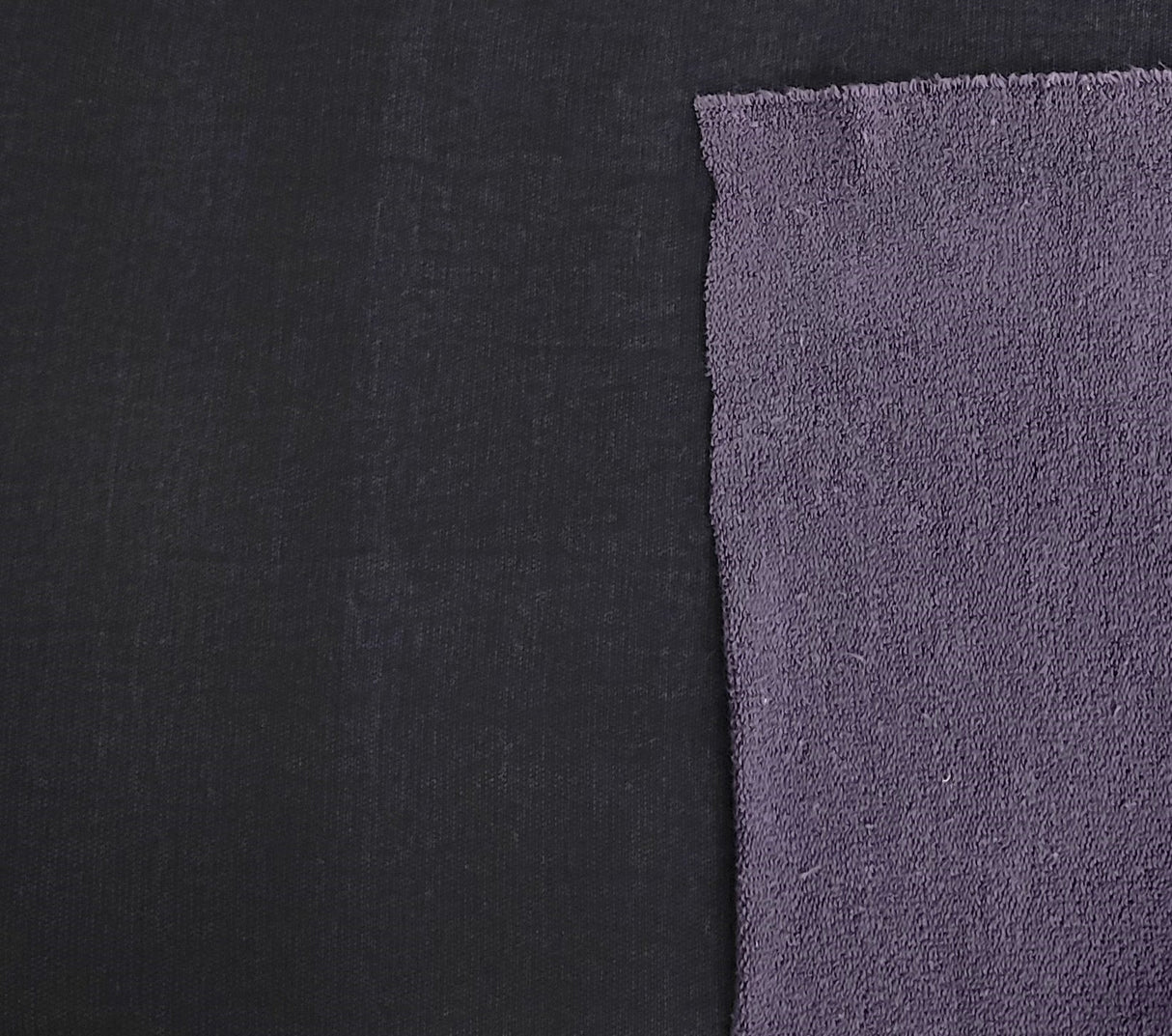 French Terry Knit Eggplant Cotton Rayon Blend