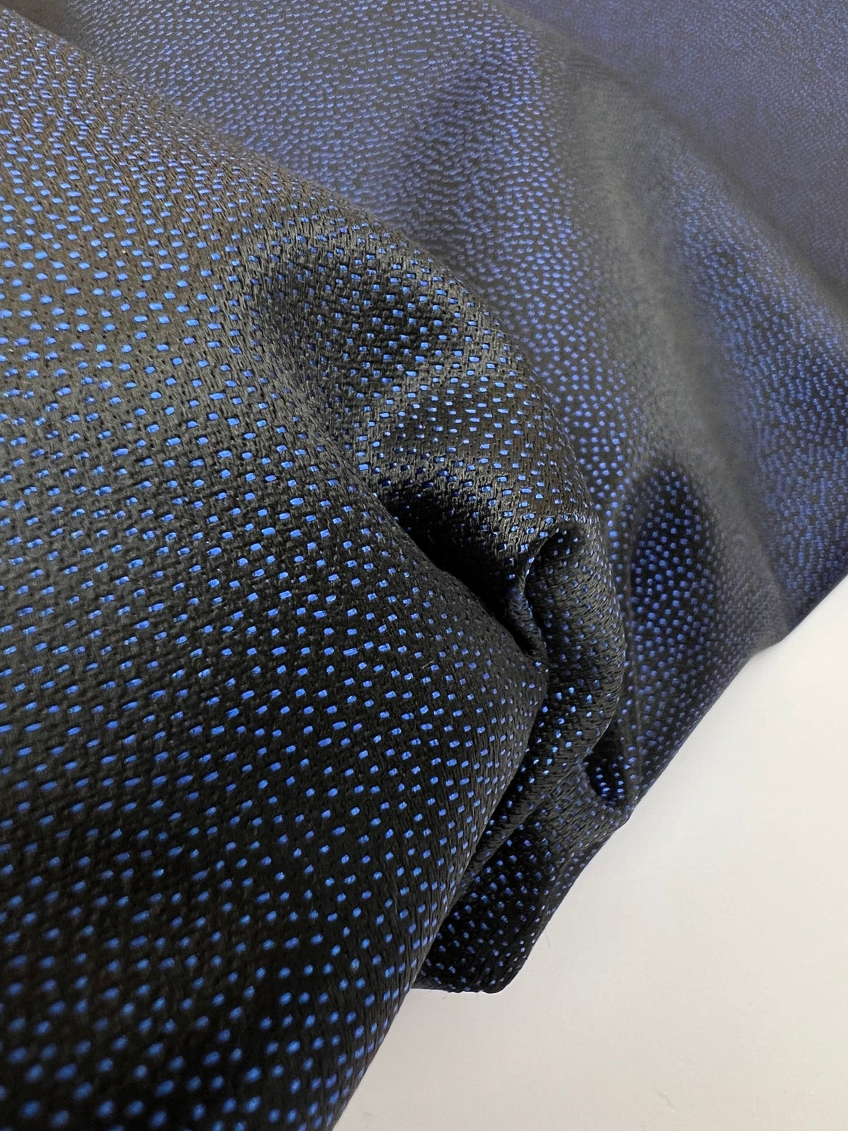Wool Acetate Changeant Fabric Blue Black