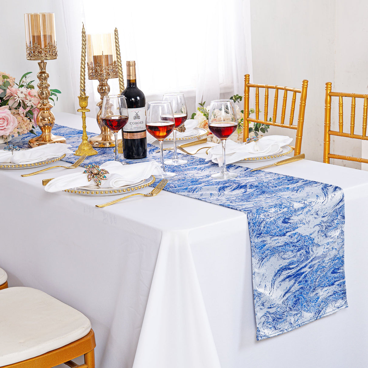 Polyester Table Runner 13x108 Royal Blue