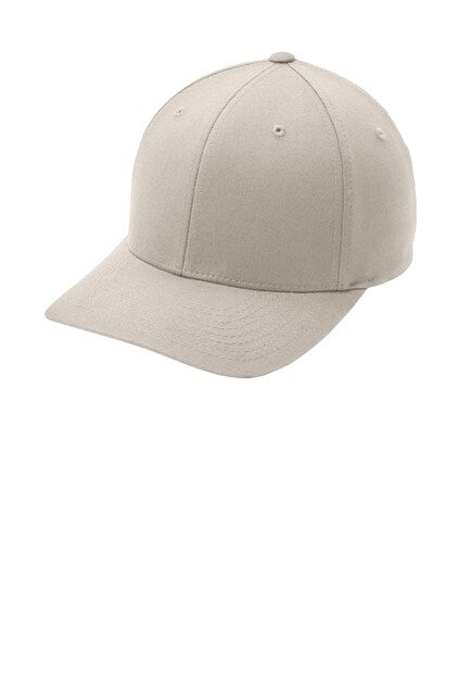 Port Authority® Flexfit® Cotton Twill Cap Structured Mid Profile Stretch Fit Silver Underbill