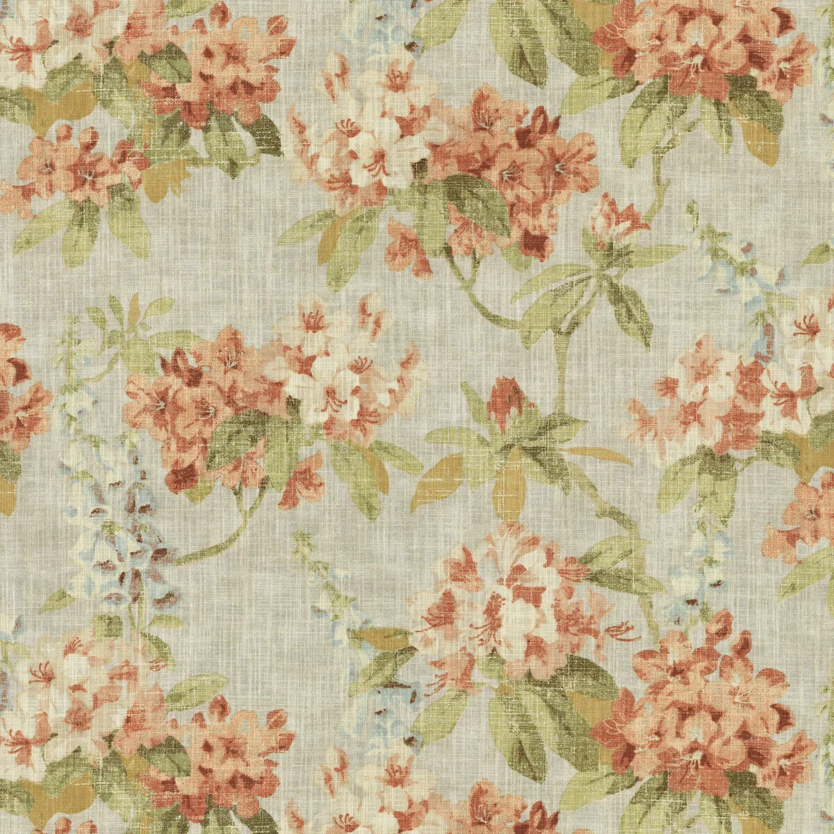 Waverly Elsa Nectar Cotton Fabric - Orange Floral, 54" Width (1 Yard)