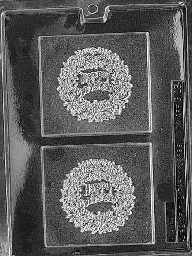 Happy Anniversary Wreath Card Chocolate Mold