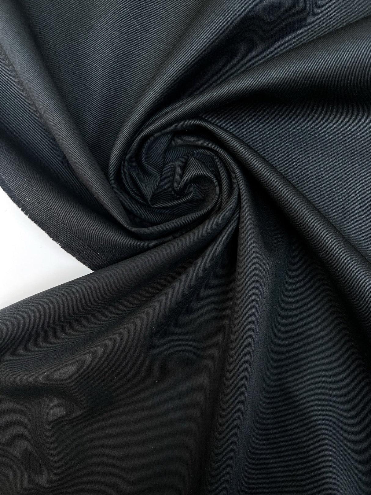 Black Cotton Twill Suit Fabric