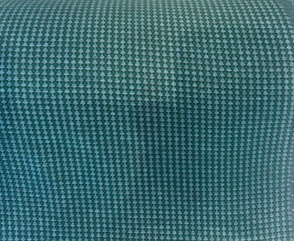 Paravel Peacock Solution Dyed All Weather Acrylic Fabric - Peacock Blue Small Scale Geometric Pattern, 54" Width (1 Yard)