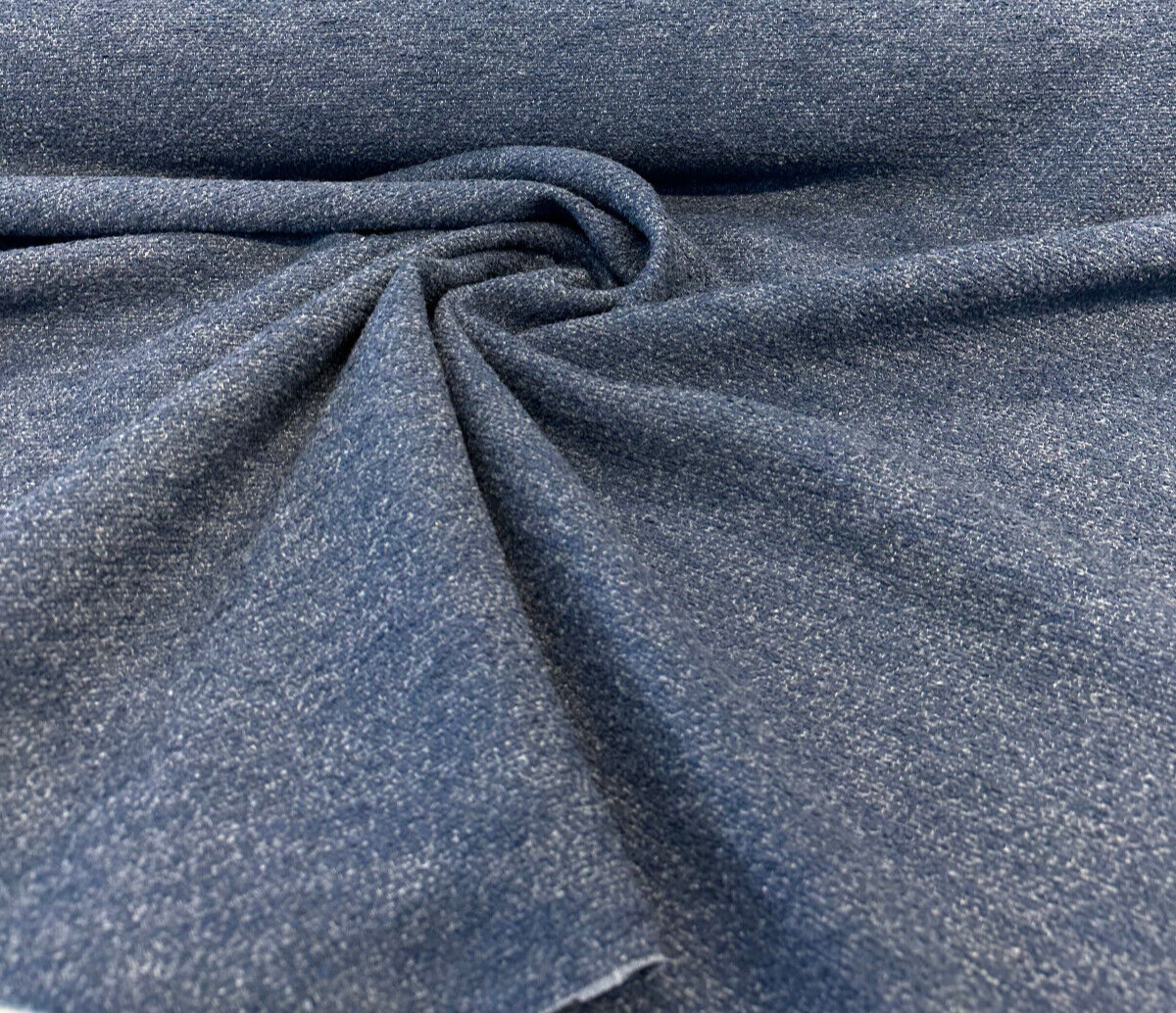 Sunbrella Boucle Improve Blue Indigo Acrylic Fabric - Blue Indigo, Textured, 54" Width (1 Yard)