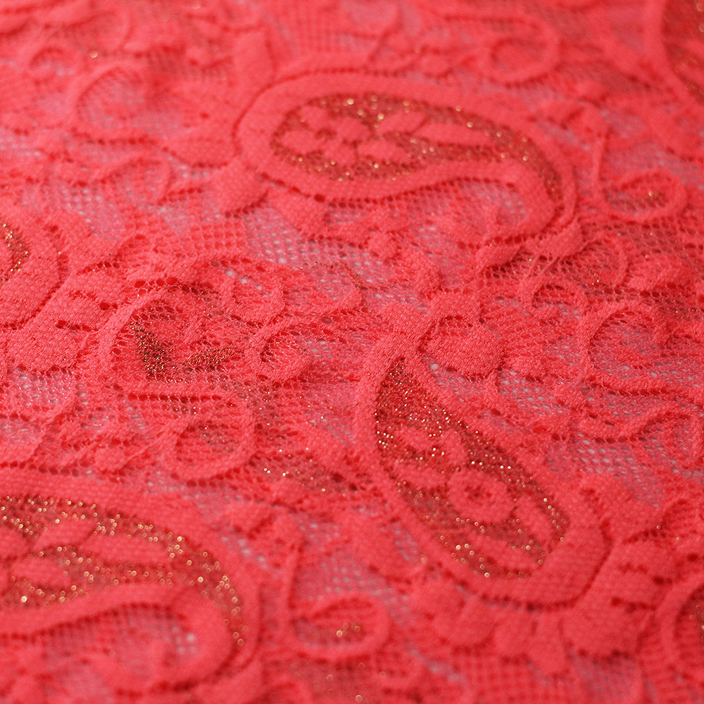 Passion Paisley Nylon Spandex Fabric - Assorted Colors, Paisley Lace, 58/60" Width (1 Yard)