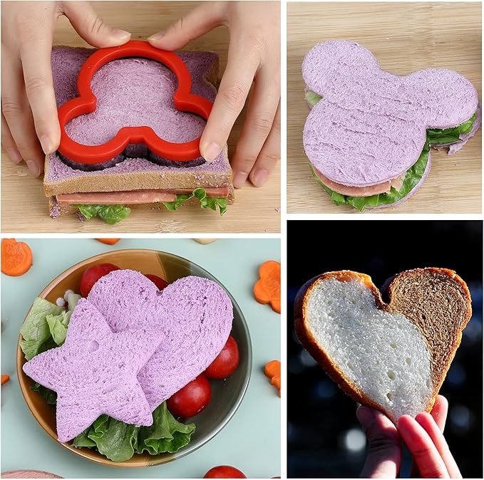 12 PCS Cookie & Sandwich Cutters – Food-Grade Fun Shapes for Baking & Snacks