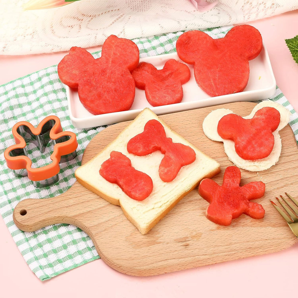Cookie Cutter Set – 7 Pcs Head Glove Shoe Bows Shapes Food Grade for Kids