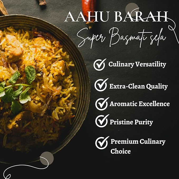Aahu Barah Basmati Sela Rice - 10lb Pack