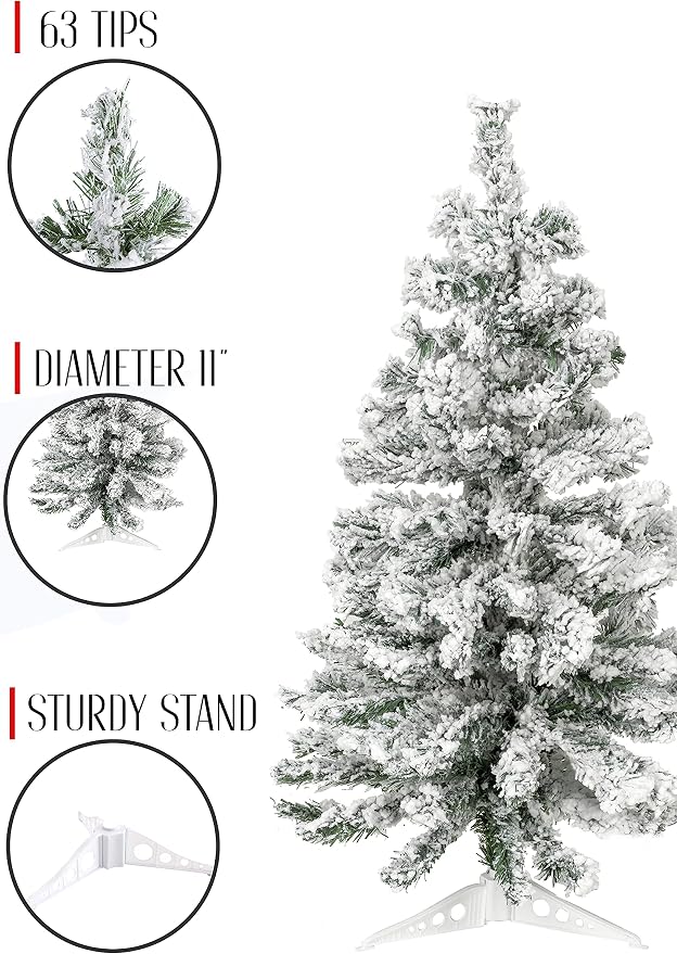 3ft Christmas Tree Snow Flock