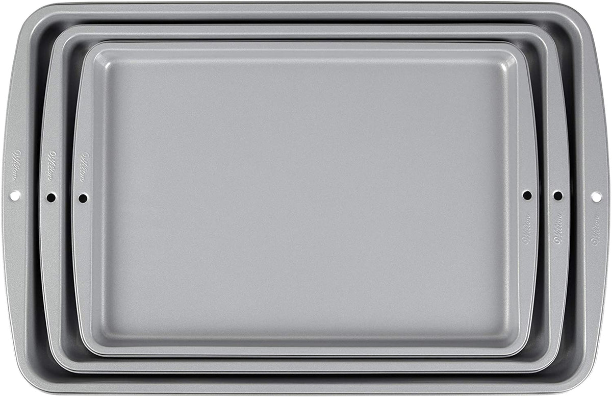 Wilton Recipe Right Non-Stick Cookie Sheet Set, 3-Piece