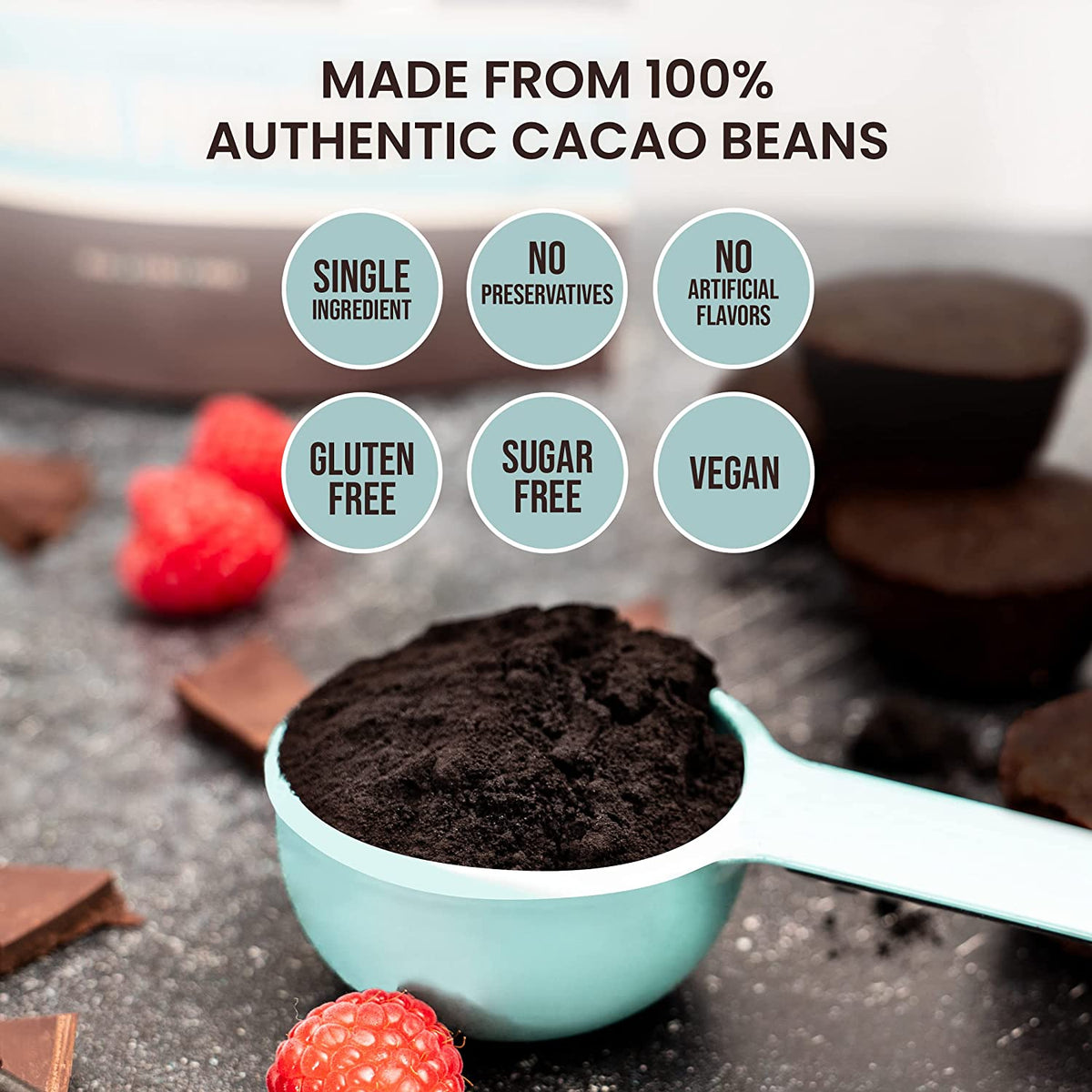 The Cocoa Trader - Black Cocoa Powder for Baking (1lb) and making black icing
