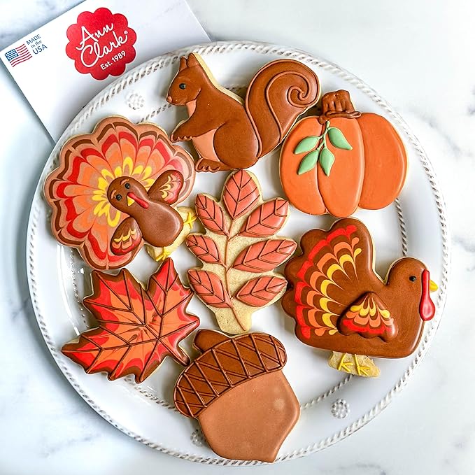 Thanksgiving Cookie Cutter Set (7 PCS) – Fall-Themed Shapes by Ann Clark, USA