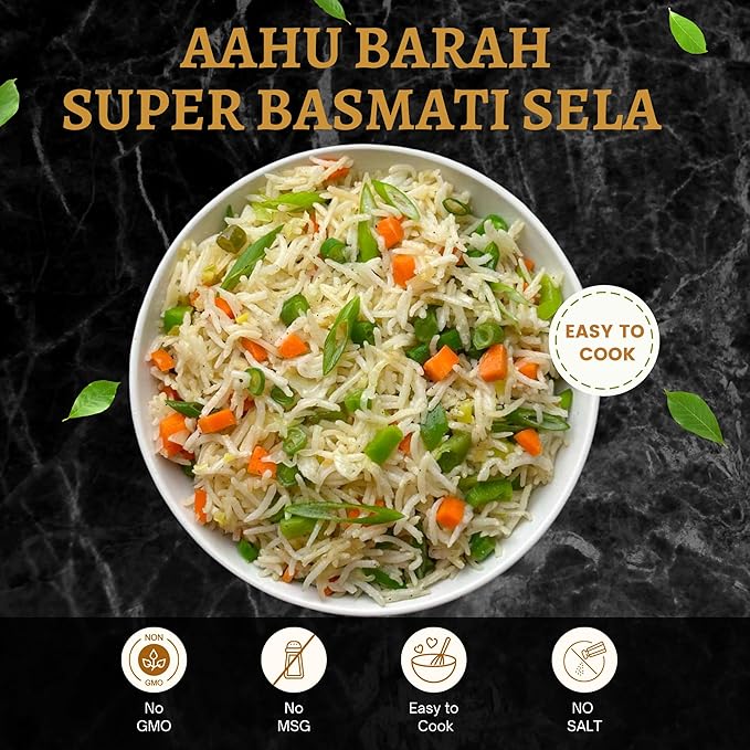 Aahu Barah Basmati Sela Rice - 10lb Pack