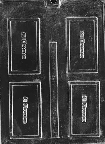 #1 Fireman Card Chocolate Mold - LPBC012