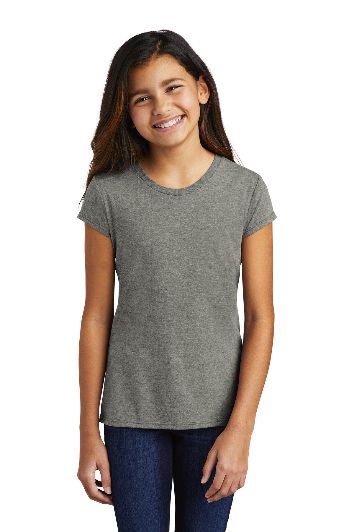 District® Girls Perfect Tri Short Sleeve Crew Neck Tee