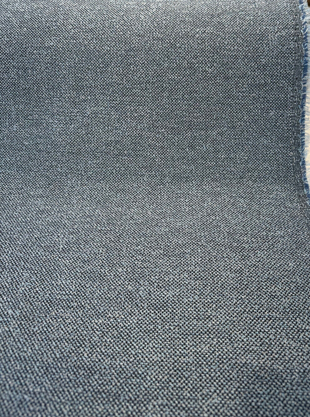 Sunbrella Outdoor Nurture Acrylic Fabric - Sapphire Blue Boucle Upholstery, 54" Width (1 Yard)
