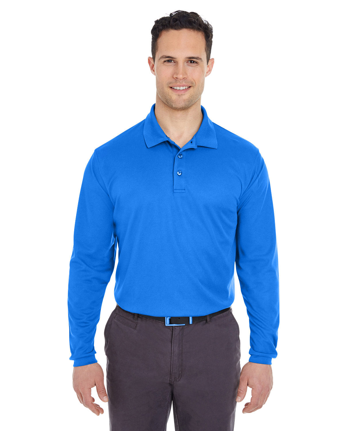 Adult Cool & Dry Long-Sleeve Mesh Piqué Polo