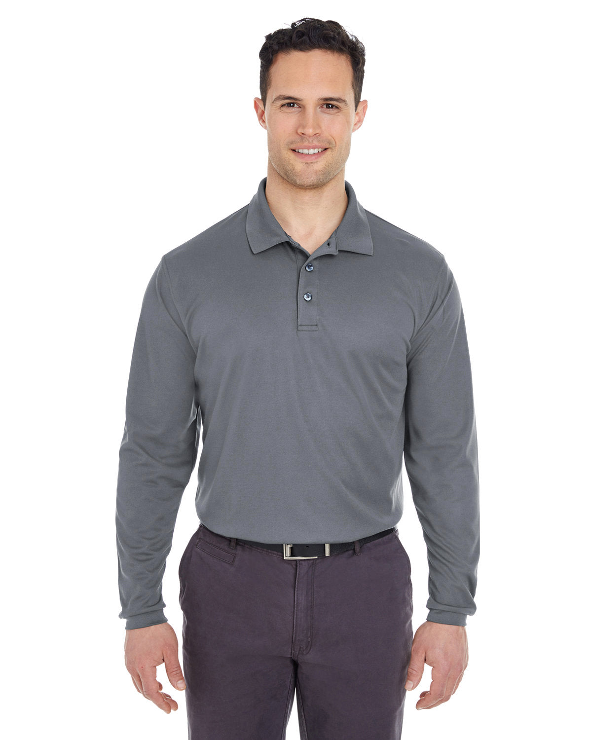 Adult Cool & Dry Long-Sleeve Mesh Piqué Polo