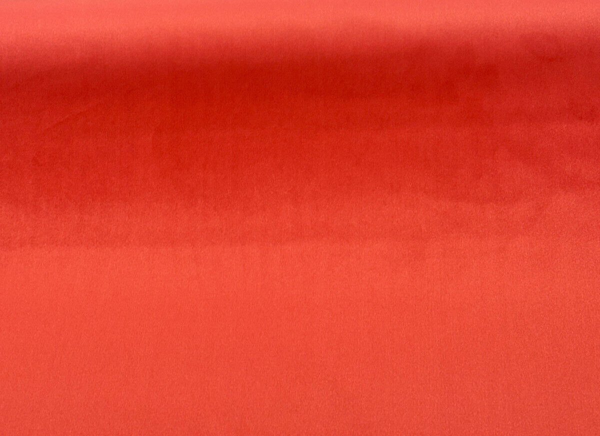 Rudy Velvet Polyester Fabric - Terracotta Orange, Upholstery, 56" Width (1 Yard)
