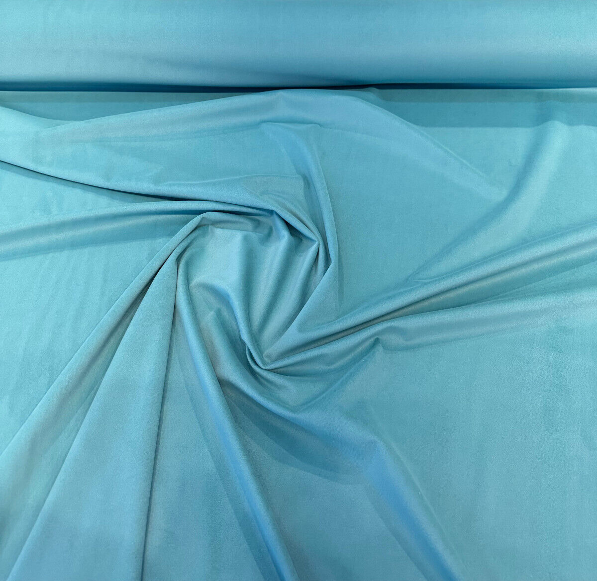 Rudy Velvet Polyester Fabric - Turquoise Blue, Upholstery, 56" Width (1 Yard)