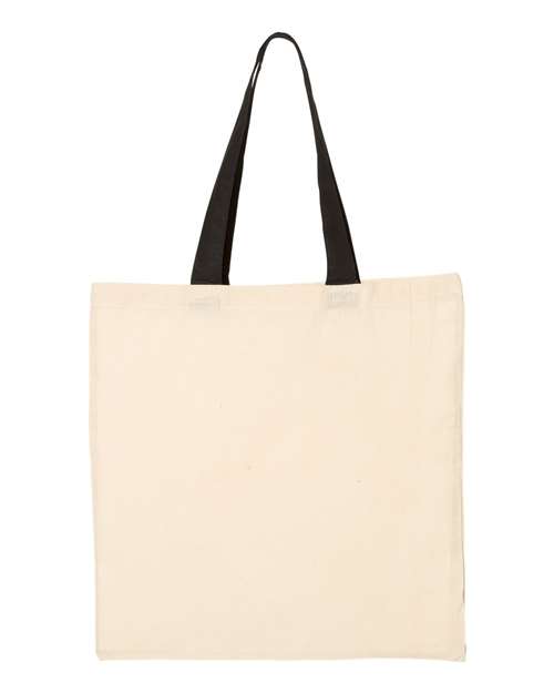 Economical Cotton Tote Bag with Contrast-Color Handles