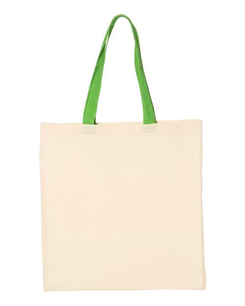 Economical Cotton Tote Bag with Contrast-Color Handles