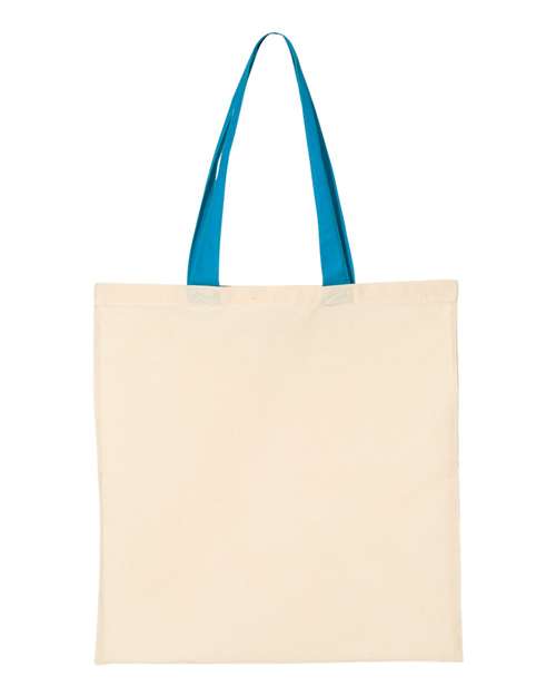 Economical Cotton Tote Bag with Contrast-Color Handles
