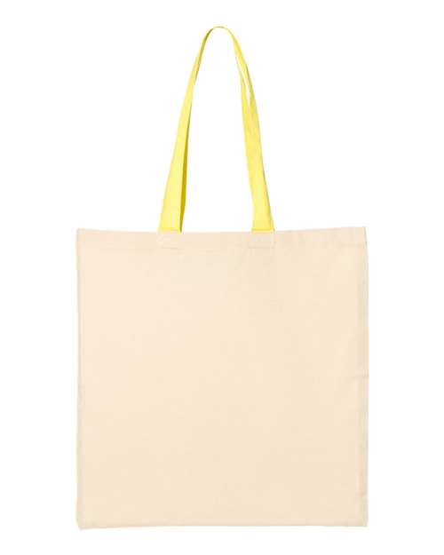 Economical Cotton Tote Bag with Contrast-Color Handles