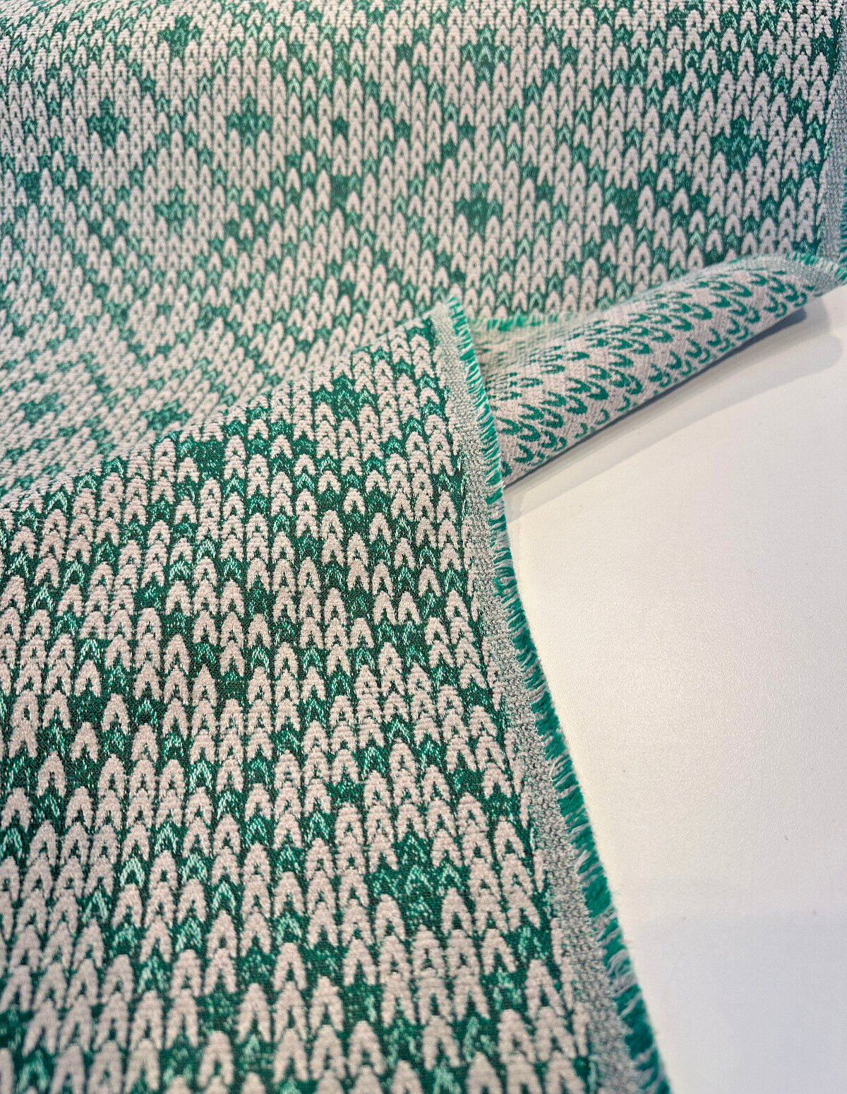 Sunbrella Sweater Weather Sunbrella Acrylic Fabric - Pine Green, Textured Geometric, 54" Width (1 Yard)