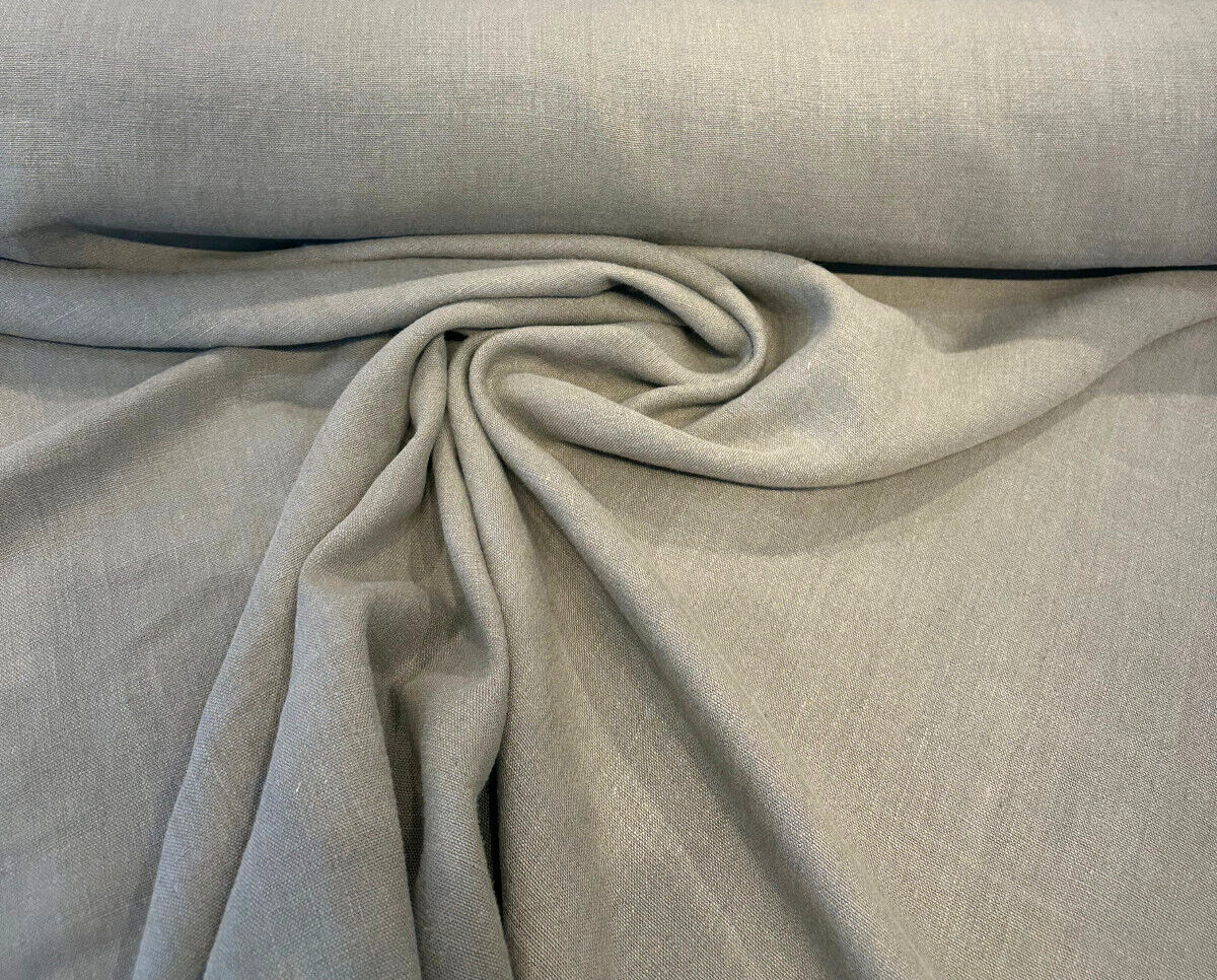Don Giovanni Linen Fabric - Acorn Taupe, 54" Width (1 Yard)