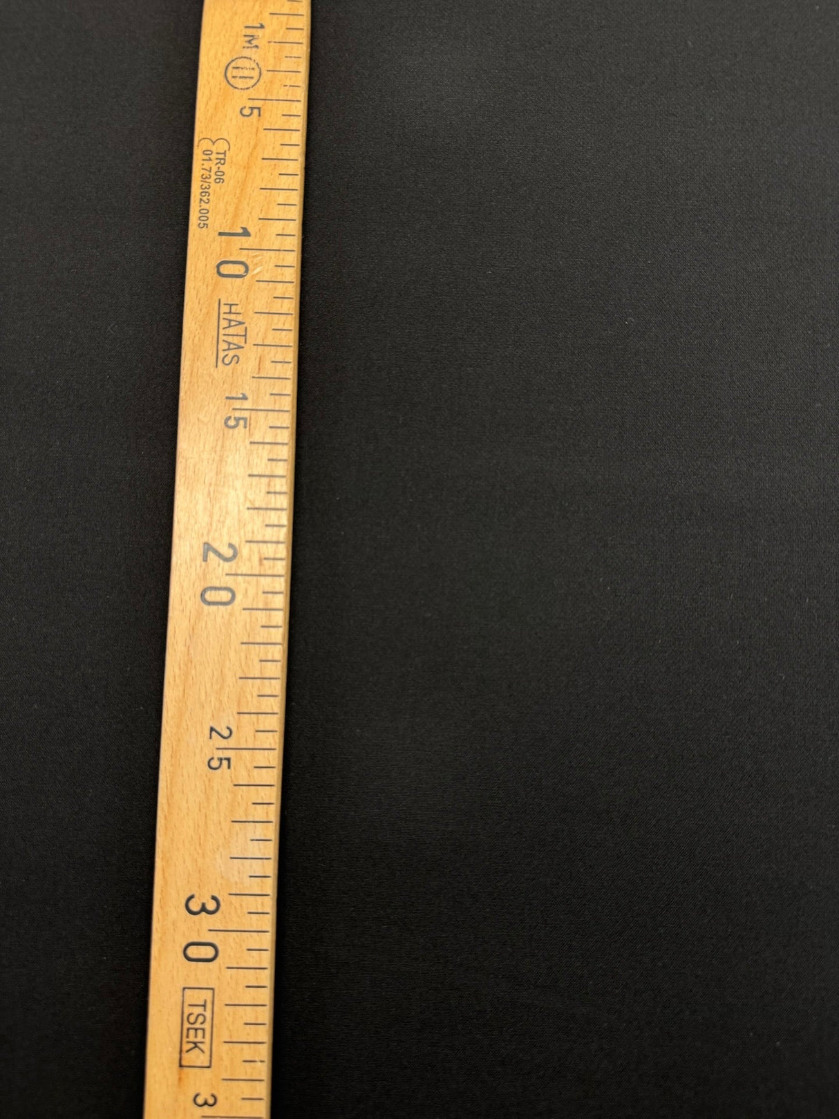 Black Polyester Viscose Cotton Crepe