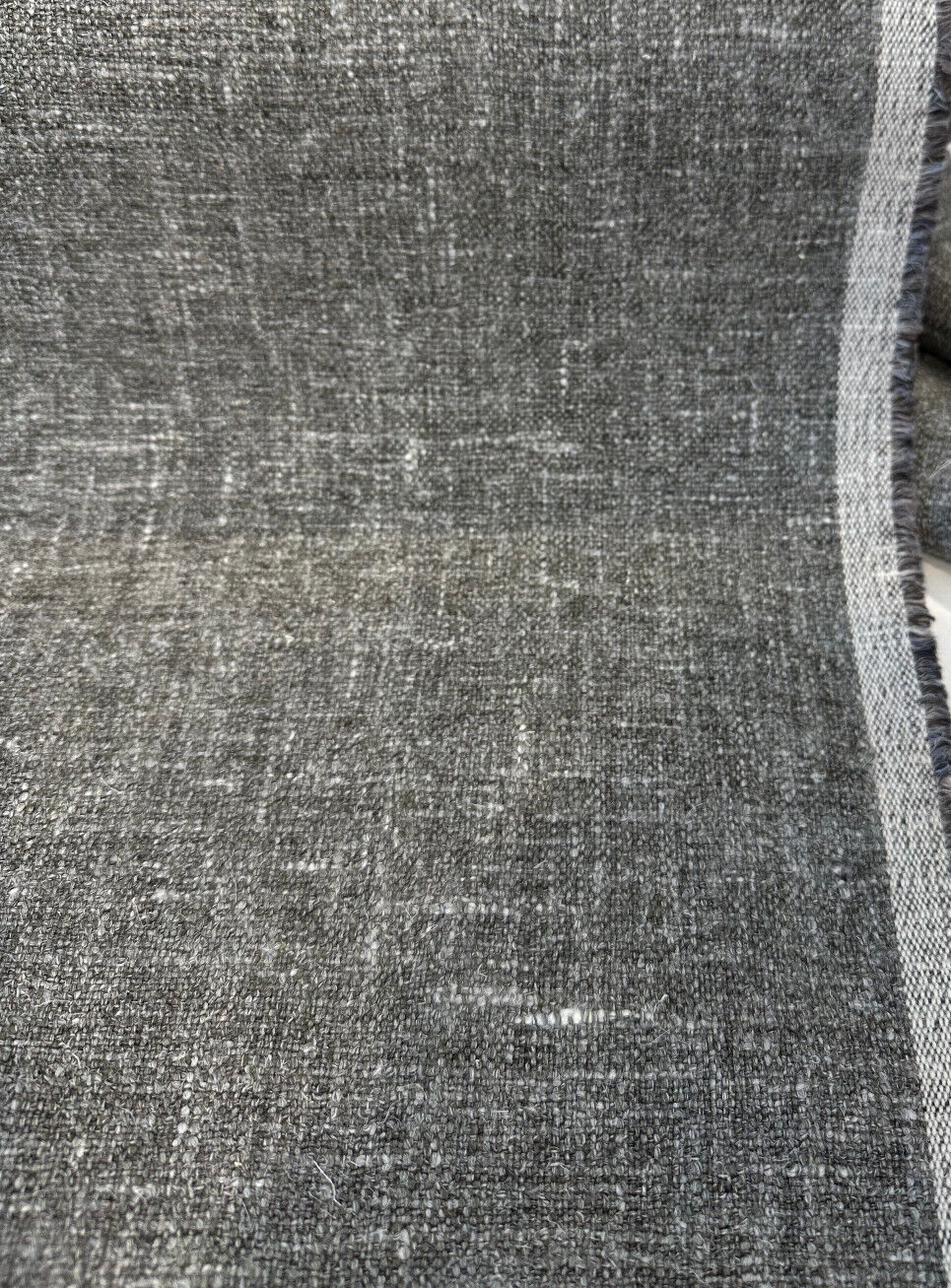 Libeco Belgian Linen Melange Fabric - Lichen Gray, Drapery Upholstery, 54" Width (1 Yard)