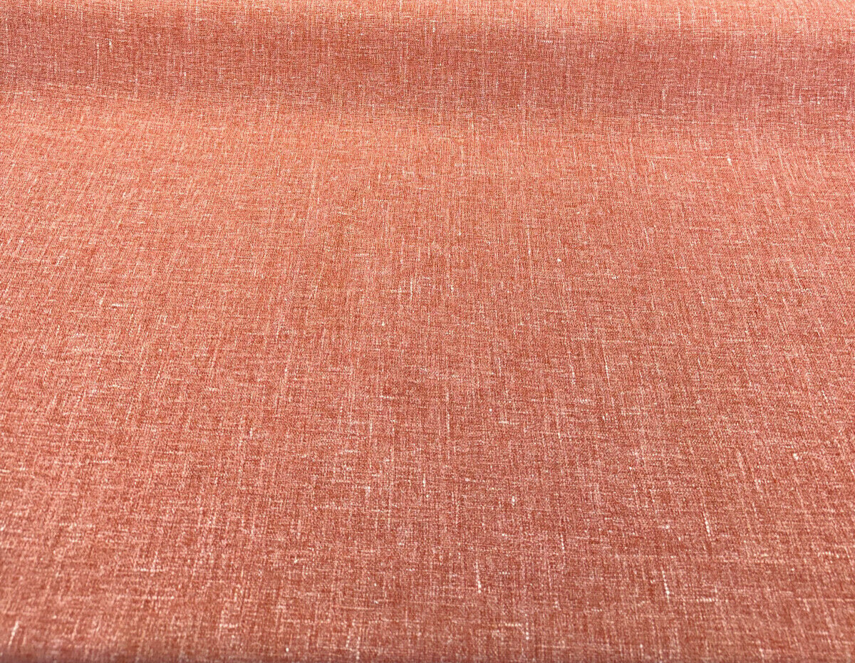 Libeco Belgian Linen Melange Orange Pumpkin Upholstery Fabric - Orange Pumpkin, 54" Width (1 Yard)