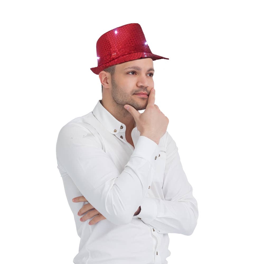 Gold Hat with Flashing Lights