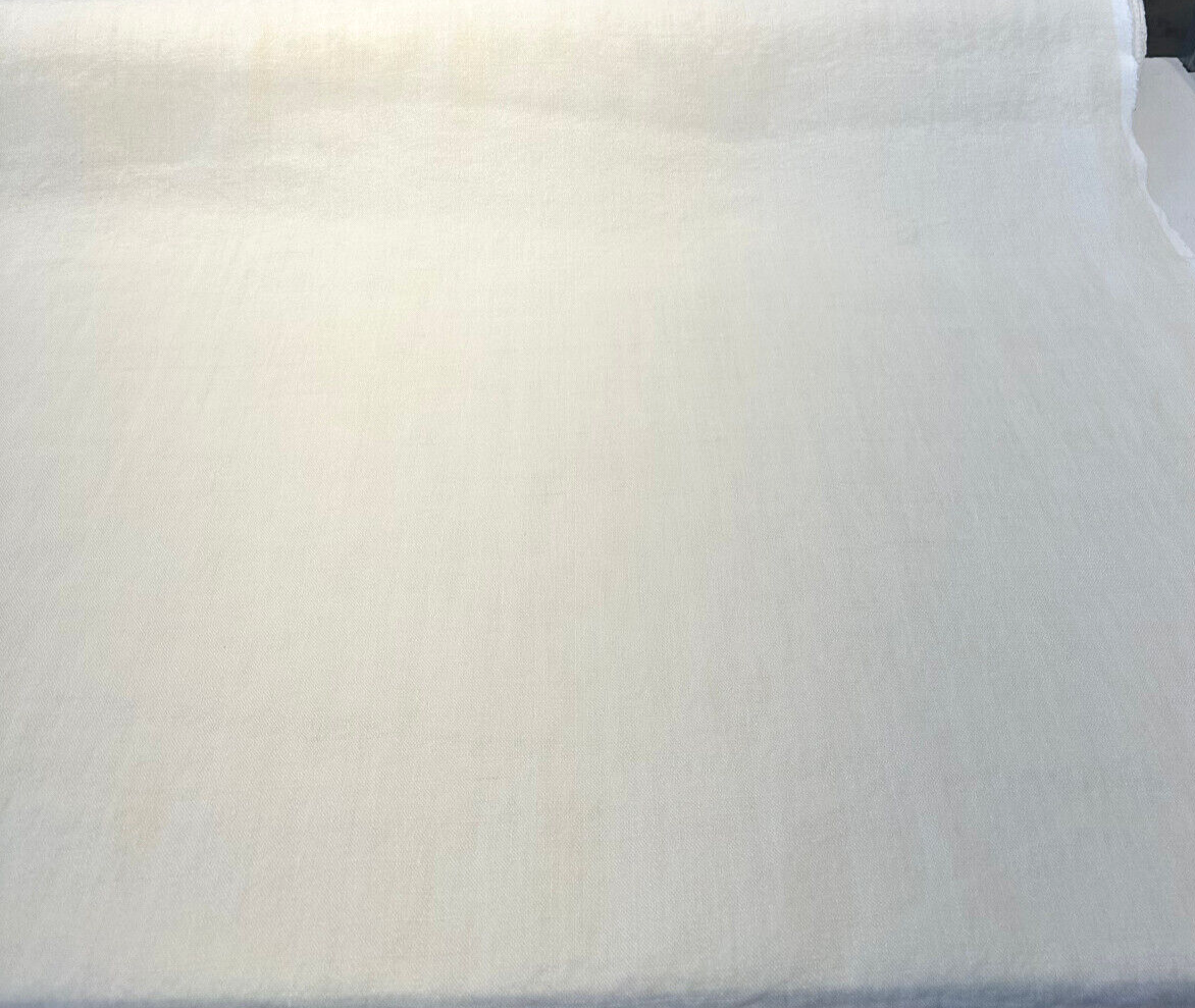 Stonewash Hemp Hemp Fabric - Oyster Beige, Belgian Drapery Upholstery, 54" Width (1 Yard)
