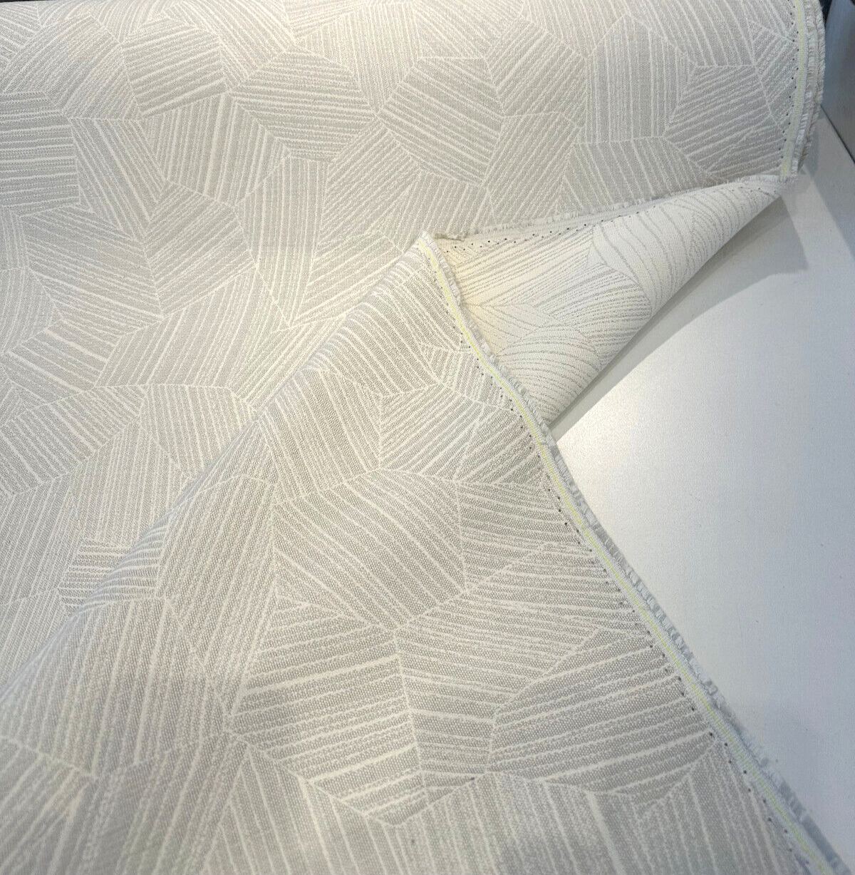 Sunbrella Leaf Structure Acrylic Fabric - Cloud Gray Leaf Pattern, 54" Width (1 Yard)