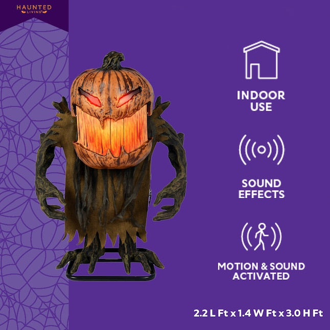 3 ft. Motion Activated Growling Pumpkin Henchman Animatronic