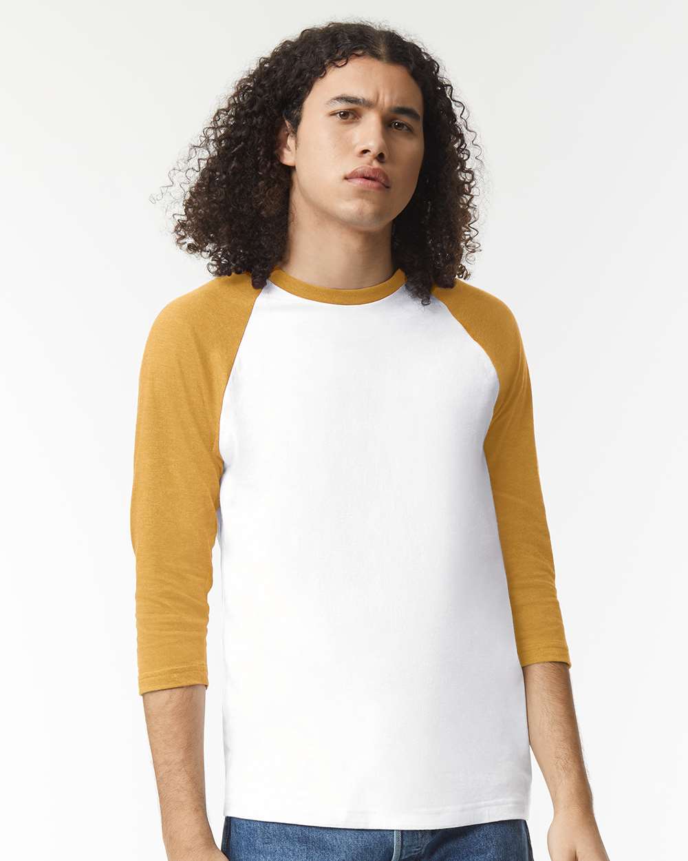 American Apparel® CVC Crewneck Three-Quarter Sleeve Tee