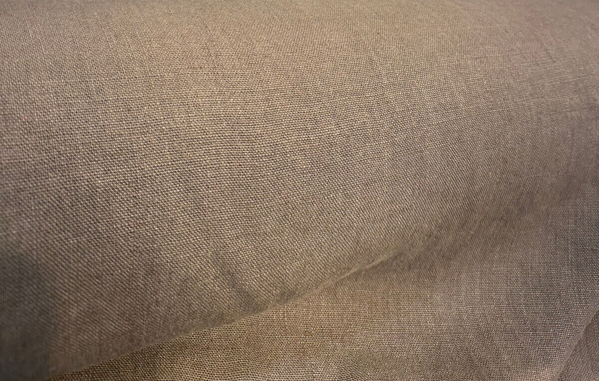 Don Giovanni Linen Fabric - Bark Woodland Brown, 54" Width (1 Yard)