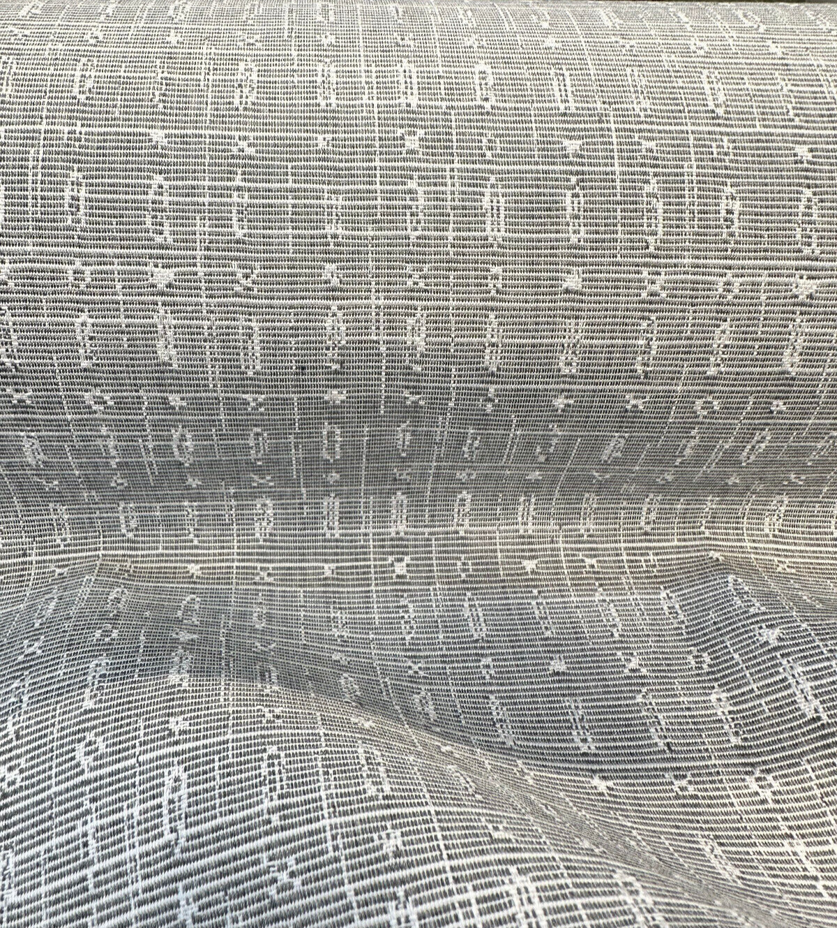Sunbrella Embrace Pewter Upholstery Fabric - Pewter Geometric Pattern, 54" Width (1 Yard)