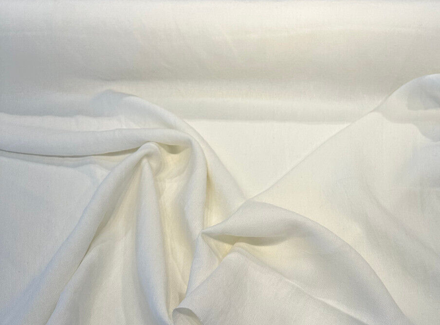 Don Giovanni Linen Fabric - Moonstone Off White, 54" Width (1 Yard)