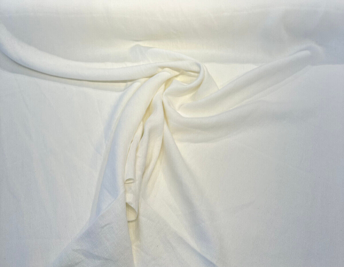 Don Giovanni Linen Fabric - Moonstone Off White, 54" Width (1 Yard)