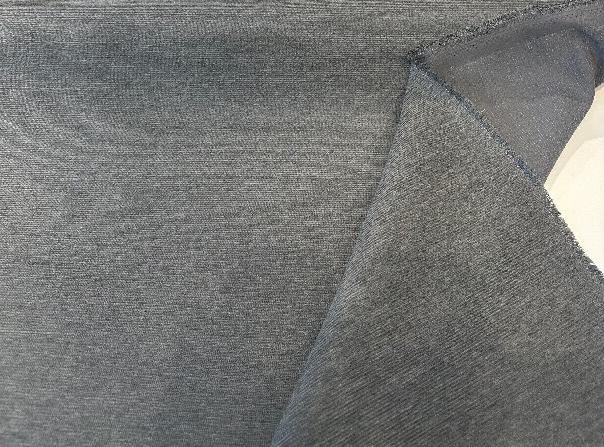 Sunbelievable Chenille Coastal Shield Gray Dolphin Acrylic Fabric - Gray Dolphin, Dobby Weave, 59" Width (1 Yard)