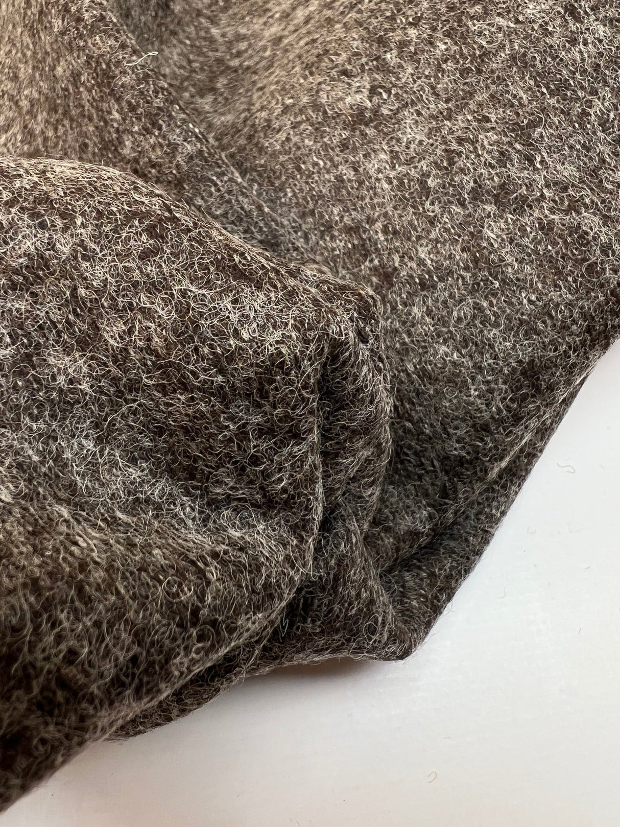 Wool Knitted Melange Brown