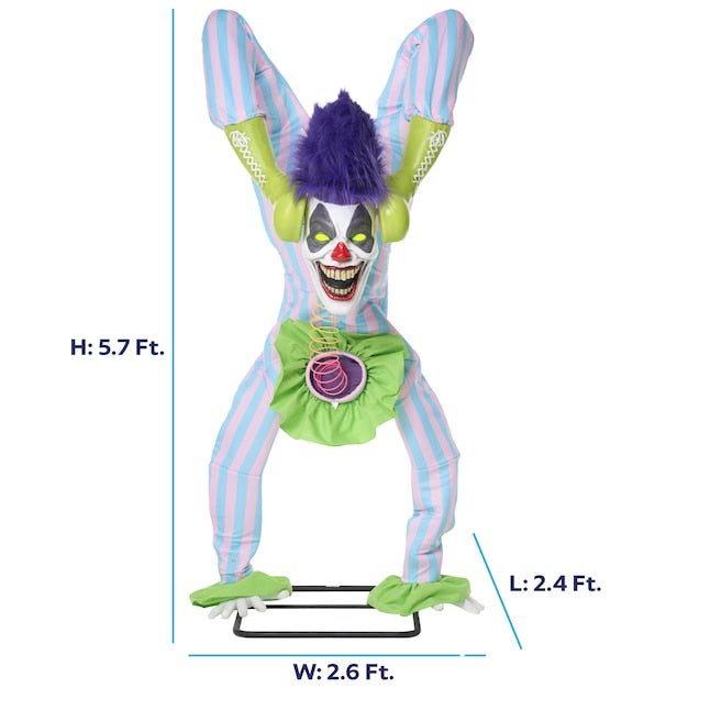 5 ft. Motion Activated Laughing Handstand Clown Animatronic (Haunted Living)