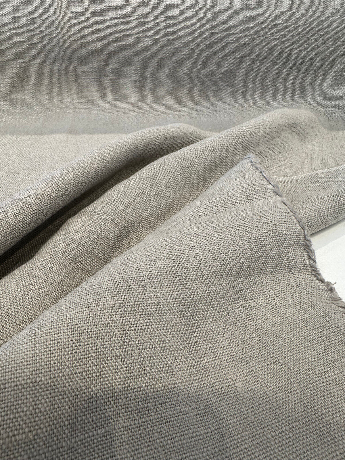 Don Giovanni Linen Fabric - Stone Pebble, 54" Width (1 Yard)