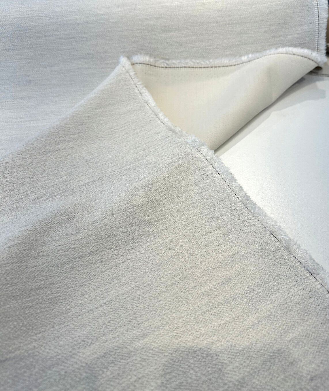 Sunbelievable Solution-Dyed Acrylic Bikini Canvas Fabric - Off-White With Gray Undertones, Crepe Weave, 54" Width (By The Yard)