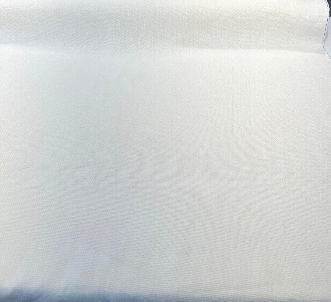 White Washed Irish Heavy Linen Fabric - White, 30 Oz, 53" Width (1 Yard)