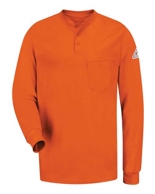Bulwark Men's Long Sleeve Flame-Resistant Henley Shirt